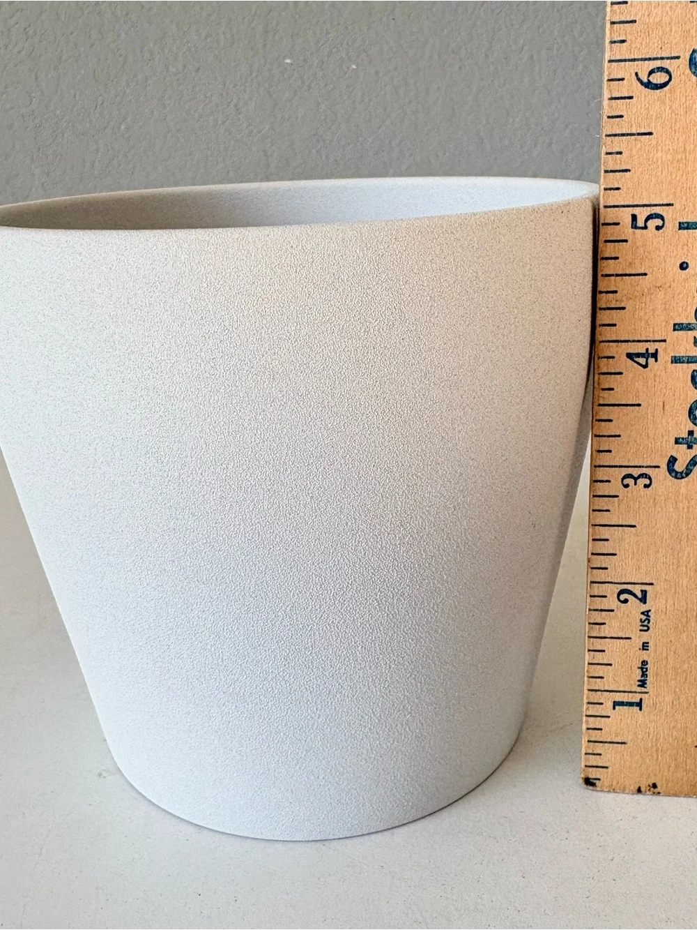 Set of 2 White & Blue Terracotta Clay Pot 5”H Succulent Planter No Drainage Hole
